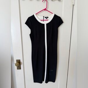 Premise Black and White Midi Dress size 6 business casual